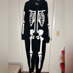 Skeleton Print Black Onesie